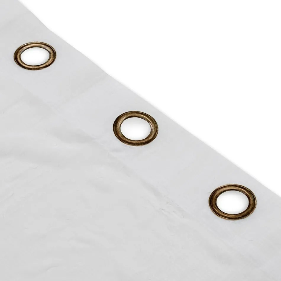 Homede Záclona Kresz Eyelets gold, biela, 140 x 140 cm