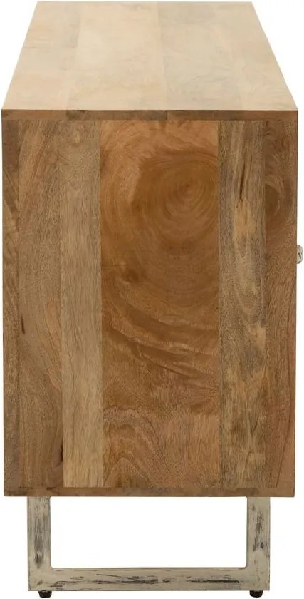 Drevená komoda z mangového dreva s výpletom Ginna - 170*45*80 cm