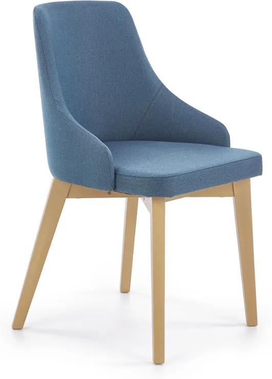 Jedálenská stolička Toledo - dub medový / modrá