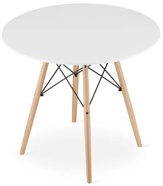 Okrúhly stôl TODI 90 cm biely