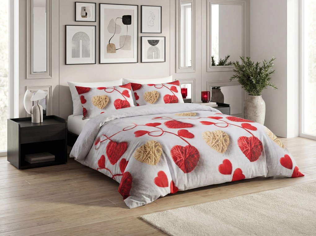 Obliečky z mikrovlákna VELHEART červené Rozmer obliečky: 70 x 80 cm | 140 x 200 cm