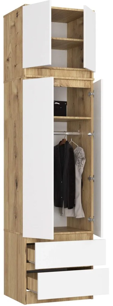 Nástavec na skříň STAR 60 cm dub artisan/bílý
