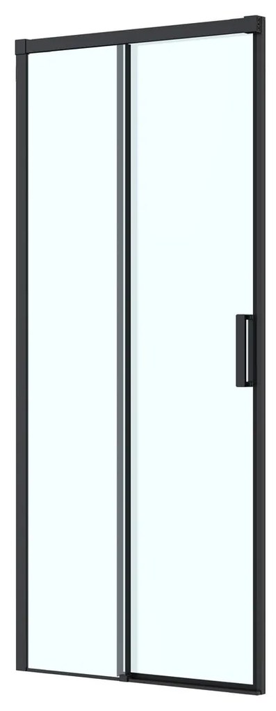 Oltens Breda sprchové dvere 100 cm posuvné čierna matná/priehľadné sklo 21213300