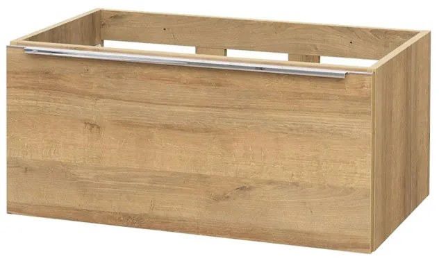 Mereo, Mereo Mailo, kúpeľňová skrinka 81 cm, dub Riviera, chróm madlo, MER-CN526S