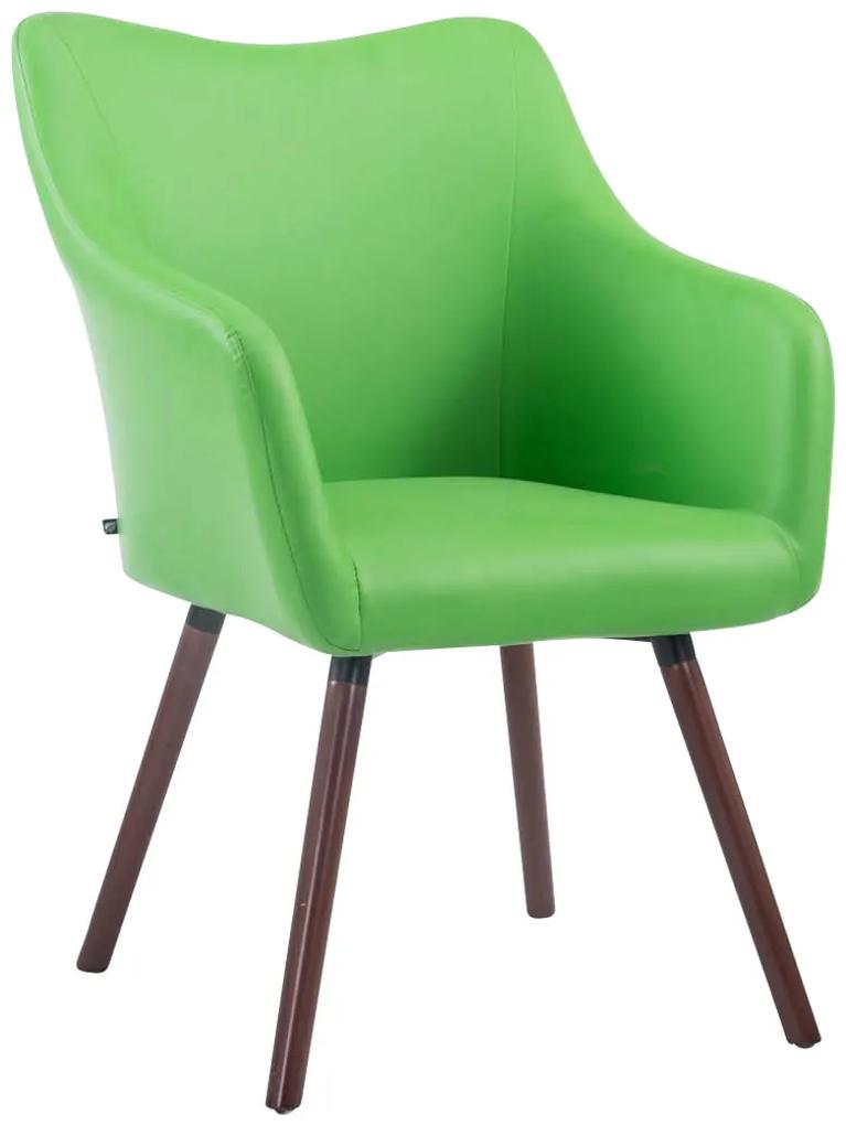 Stolička Mack, nohy orech Farba Zelená