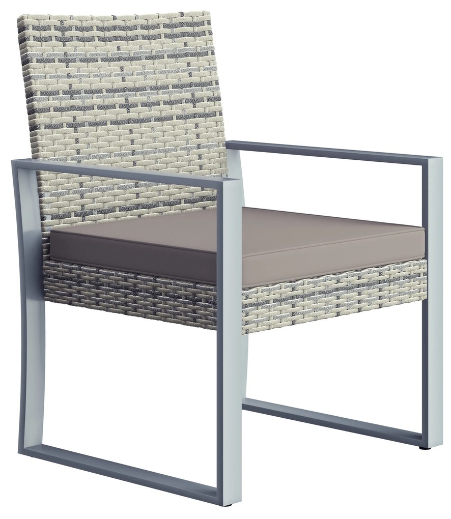 InternetovaZahrada Ratanový balkónový set 1+2 - šedý