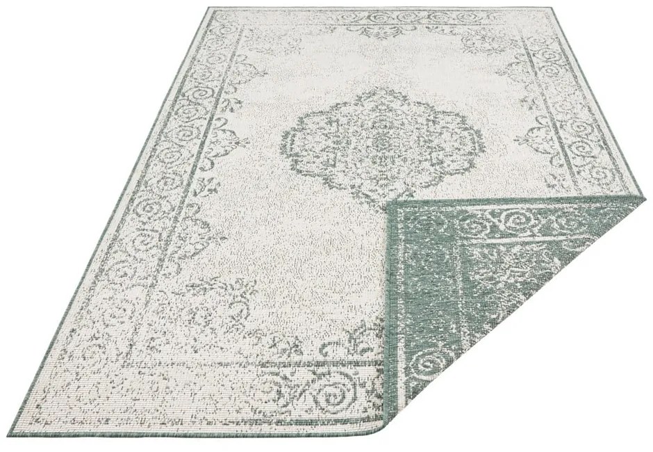 Zeleno-krémový vonkajší koberec NORTHRUGS Cebu, 160 x 230 cm