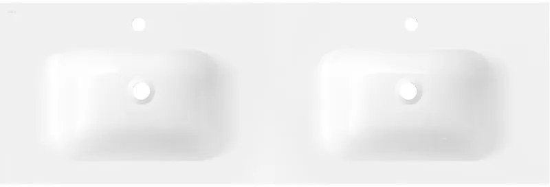 Mexen Vela, dvojumývadlo na zapustenie 141 x 46,5 cm, biela lesklá, 25231400D