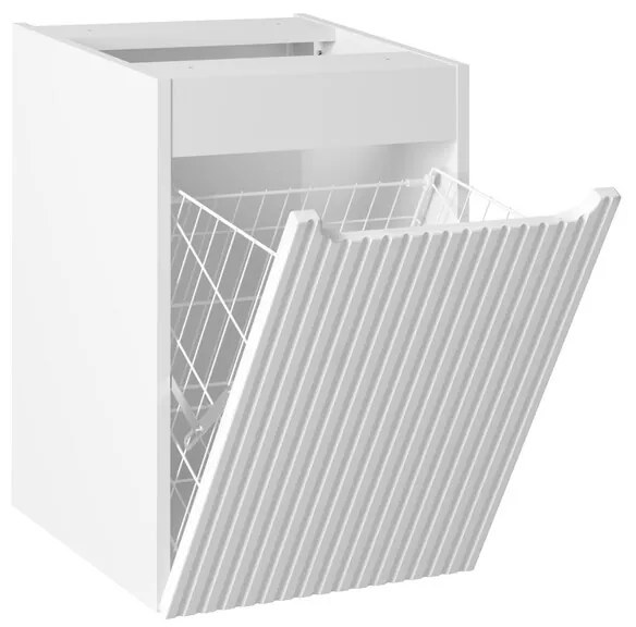 Závěsná skříňka s košem na prádlo Nova White 40 cm bílá