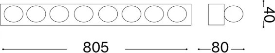 Ideal Lux - Nástenné svietidlo PRIVE 8xE14/40W/230V lesklý chróm