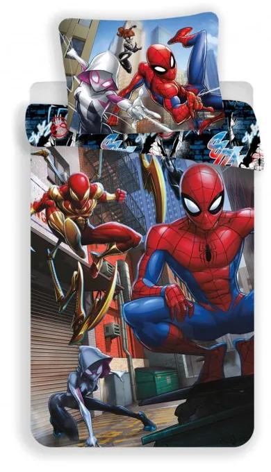 Jerry Fabrics Detské bavlnené obliečky – Spider-man "Action" 140x200/70x90cm