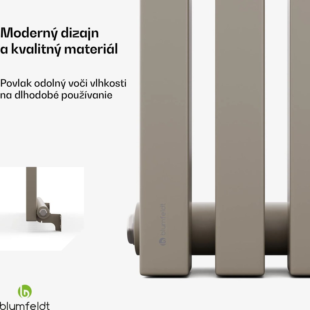 Blumfeldt Delgado radiátor | Moderný dizajn | 60 x 180 cm | 1486 W | Stredové pripojenie