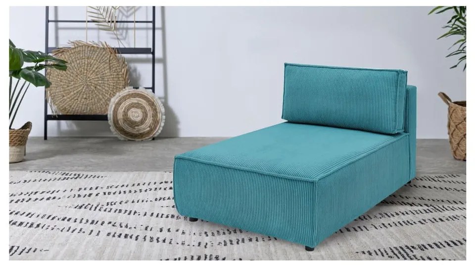 Modrý menčestrový modul pohovky (variabilný) Nihad modular – Bobochic Paris