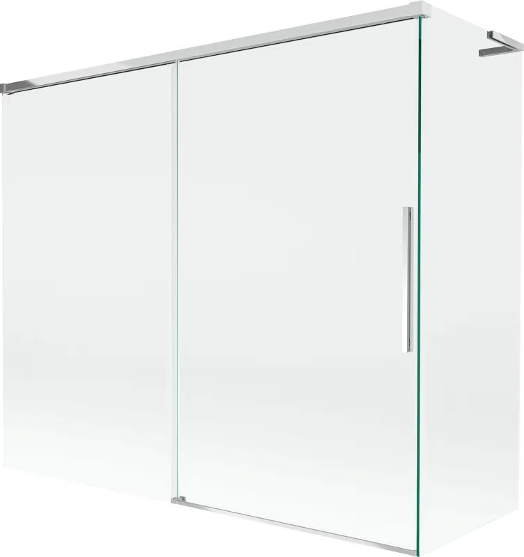 Mexen Rox L vaňová zástena 2-krídlová posuvná 180 + 80 x 150 cm, transparentná, chróm - 8C9L-180-080-01-00
