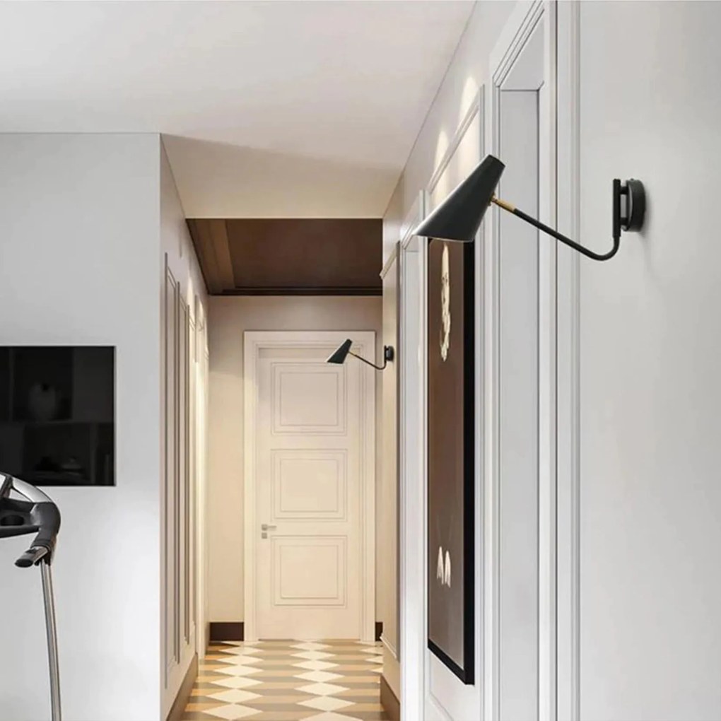 Toolight Toolight, nástenné svietidlo 1xE27 APP1139-1W, čierna-zlatá, OSW-14005