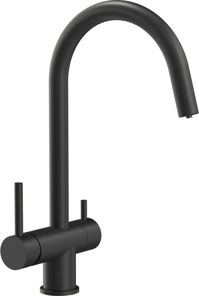 Quadron Caren, vysoká drezová batéria s pripojením vodného filtra, h-350, čierna matná, REA-B9608