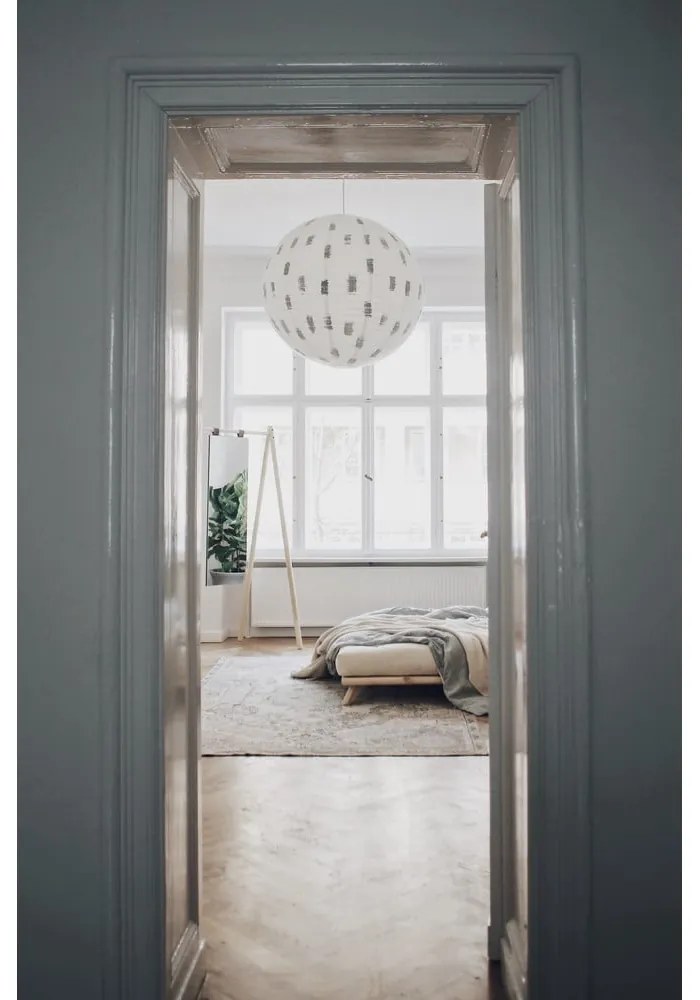 Vešiak z borovicového dreva so zrkadlom Karup Design Hongi Natural