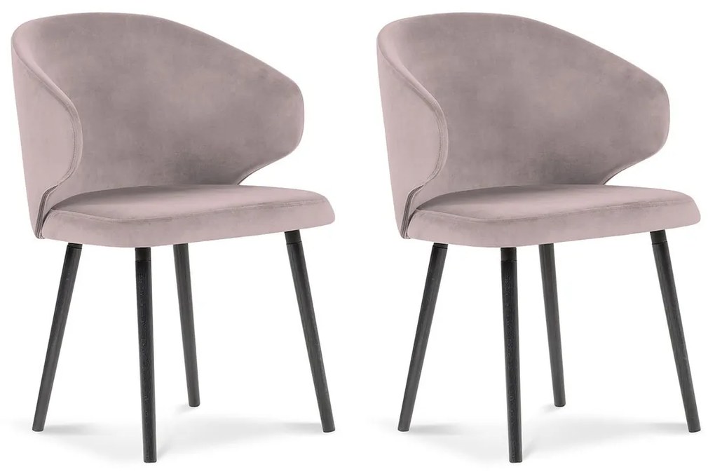 Sada 4 ks Zamatová stolička Nemesis dĺžka 57 × šírka 54 × výška 81 cm WINDSOR & CO