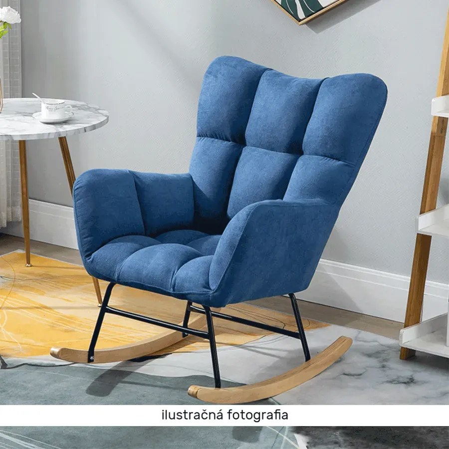 Dizajnové hojdacie kreslo, patchwork/sivá/béžová, KEMARO