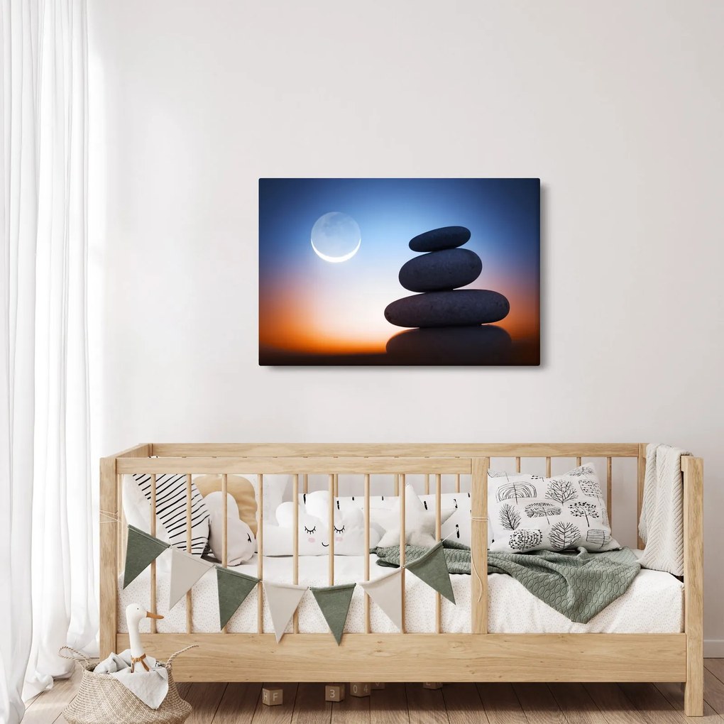Obraz poskladaných kameňov na sebe (90x60 cm)