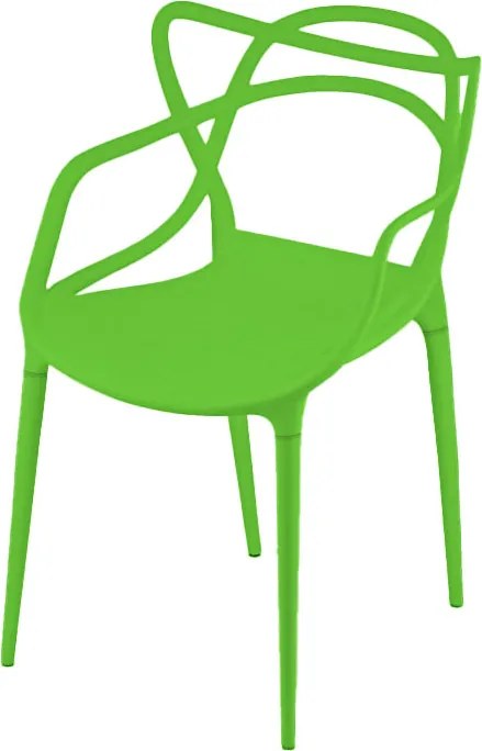AKCIA Zelená plastová stolička KATO II. akosť