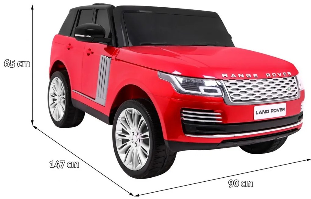 RAMIZ : ELEKTRICKÉ AUTÍČKO RANGE ROVER HSE - ČERVENÉ- 4 x 45W - 2 x 12V/7Ah, - DVOJMIESTNE - LAKOVANÉ - 2022