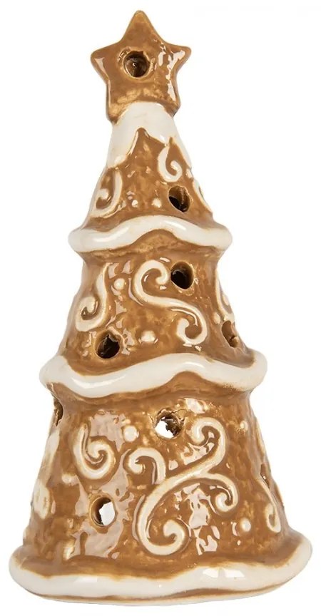 Perníkový stromček na čajovú sviečku Gingerbread Cott - Ø 8*15 cm