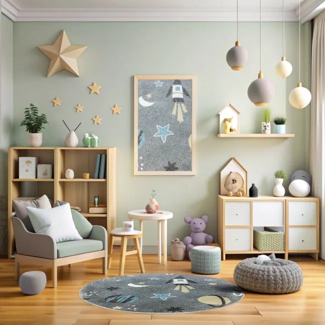Koberec Lima C276A Rocket Space Grey sivý / krémový kuh