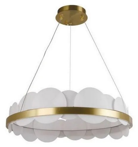 LED Stmievateľný luster na lanku LED/40W/230V 3000-6500K zlatá + diaľkové ovládanie