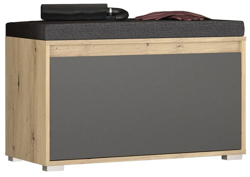 Podsedák k botníku Thebes S-1D - tmavosivá