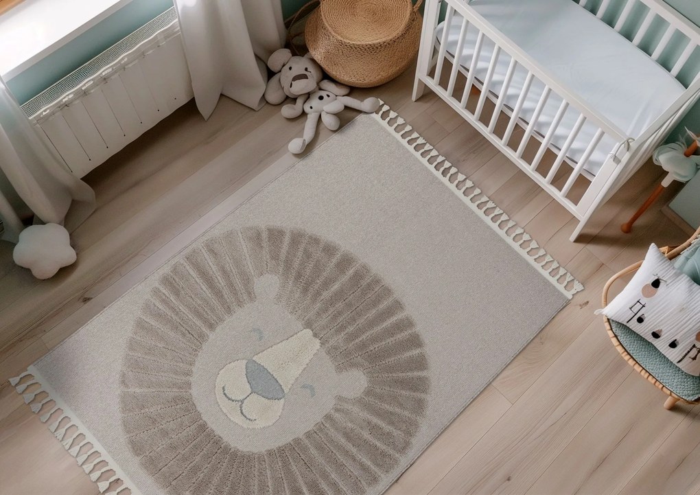 Detský kusový koberec My Fano 399 Lion, 160x230, šedá, detská izba, Obsession