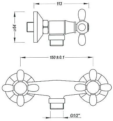 Kuchinox STILO BKI_541D Sprchová batéria so setom, mosadz - Kuchinox