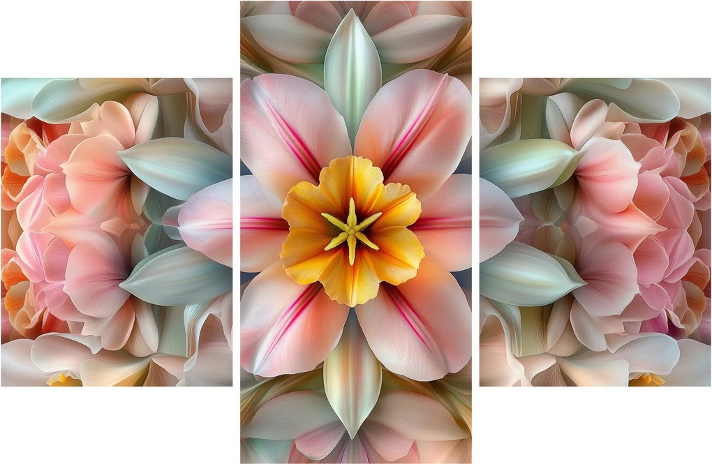 Obraz - Kaleidoskopický kvet (90x60 cm)