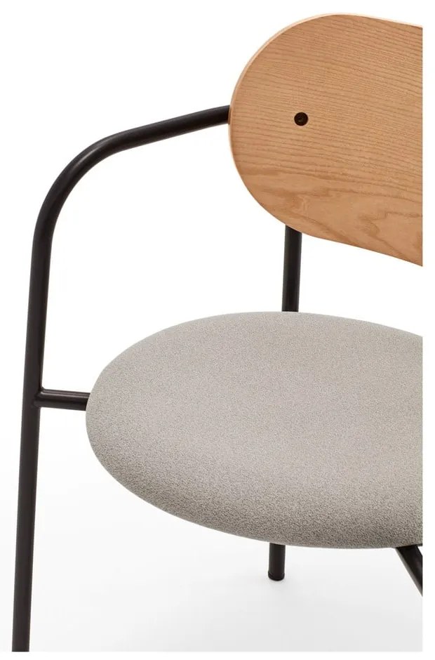 Sivá jedálenská stolička v dekore duba Eclipse - Teulat