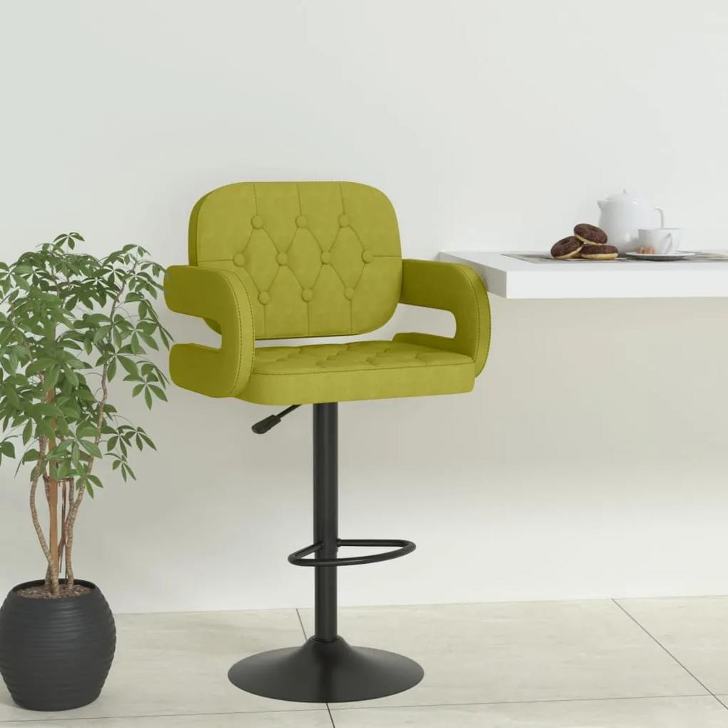 Barová stolička zelená látková