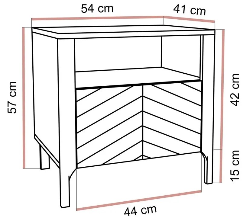 NOČNÝ STOLÍK SALOME ČIERNY
