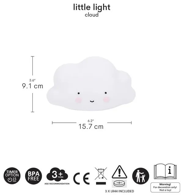 A Little Lovely Company - malé nočné svetlo - obláčik