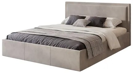 Čalúnená posteľ SOAVE rozmer 180x200 cm Svetlosivá