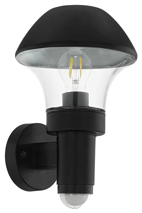 Eglo 97445 - Vonkajšie nástenné svietidlo so senzorom VERLUCCA 1xE27/60W/230V IP44