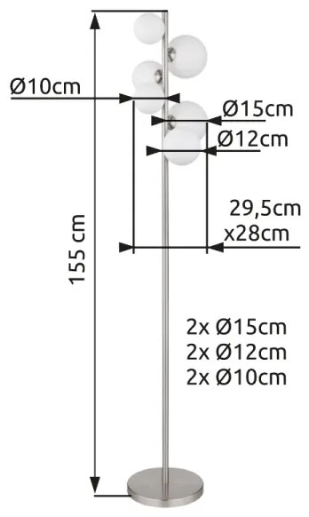 Globo 56140-6S - LED Luster na lanku RIHA 6xG9/3,5W/230V biela