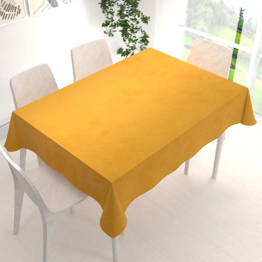 Biante Zamatový obdĺžnikový obrus Velvet Premium SVP-037 Zlatisto oranžový 60x100 cm