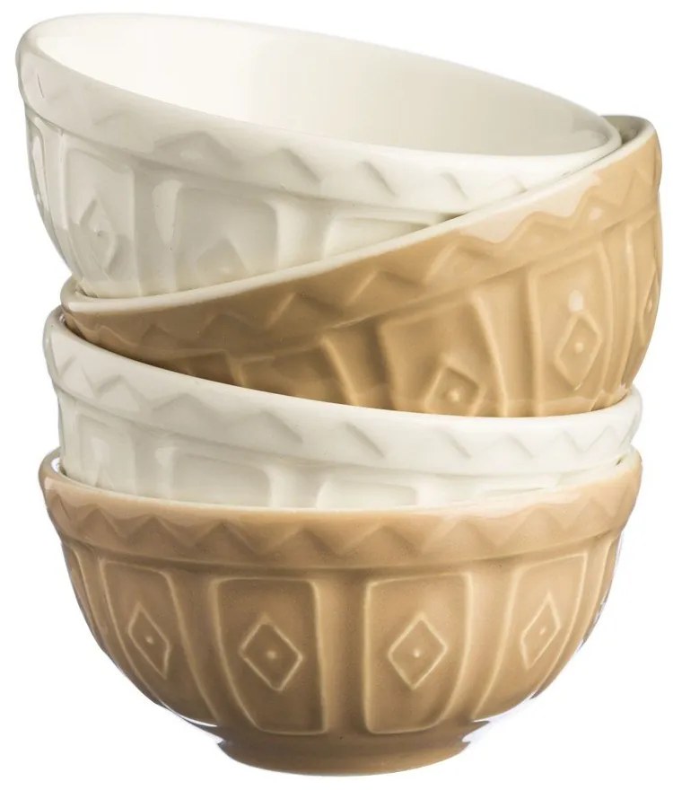 Biele/béžové kameninové misky v súprave 4 ks 200 ml Original Cane – Mason Cash