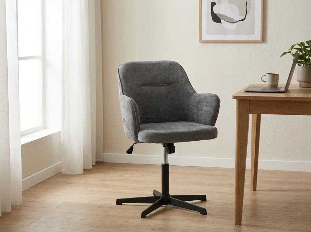 Sada 2 ks sivého kancelárskeho kresla NERIS