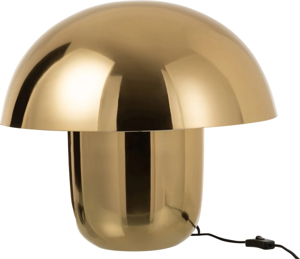 Zlatá kovová stolná lampa Mushroom Large - Ø 50*45cm