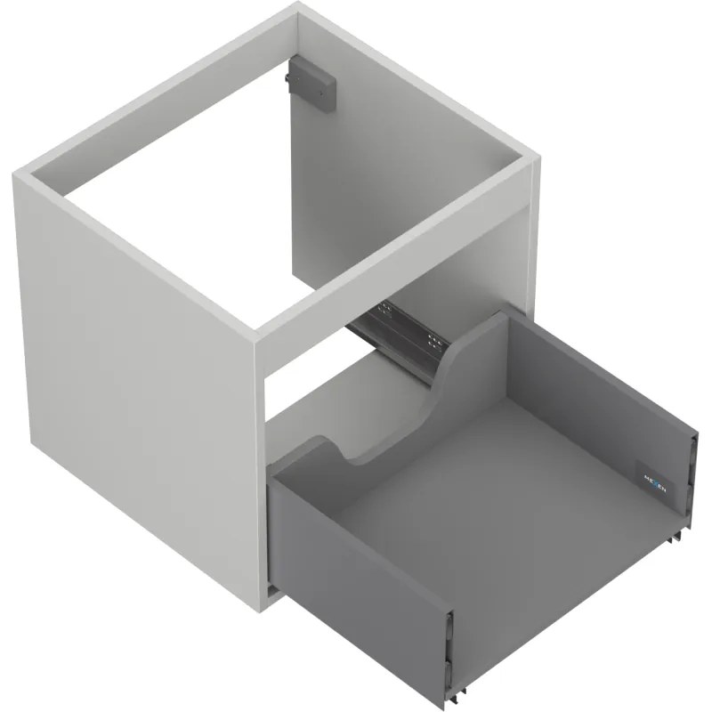 Mexen Box-A, závesná skrinka 50 cm, 1 zásuvka, matná sivá, 91AX0-0500-470-1-62