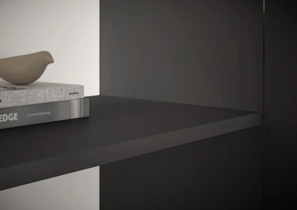 Široká komoda so šuplíkmi Brest, 160 cm, antracitová