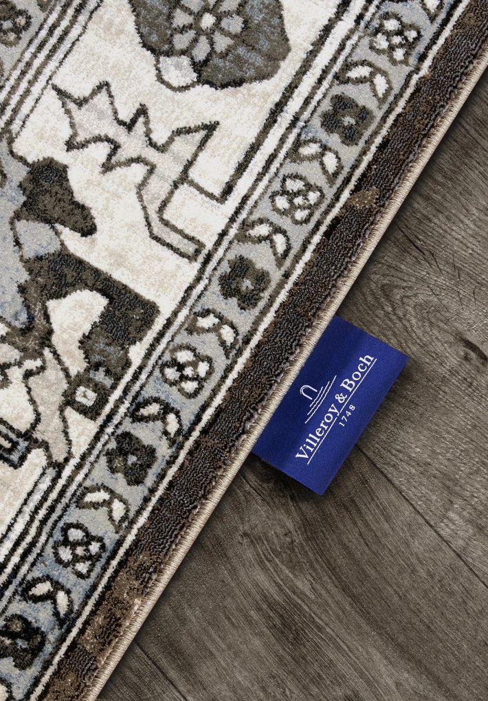 Villeroy & Boch, Kusový koberec Villeroy & Boch 106124 Brown, Cream, 120x170, hnedá, obývacia izba