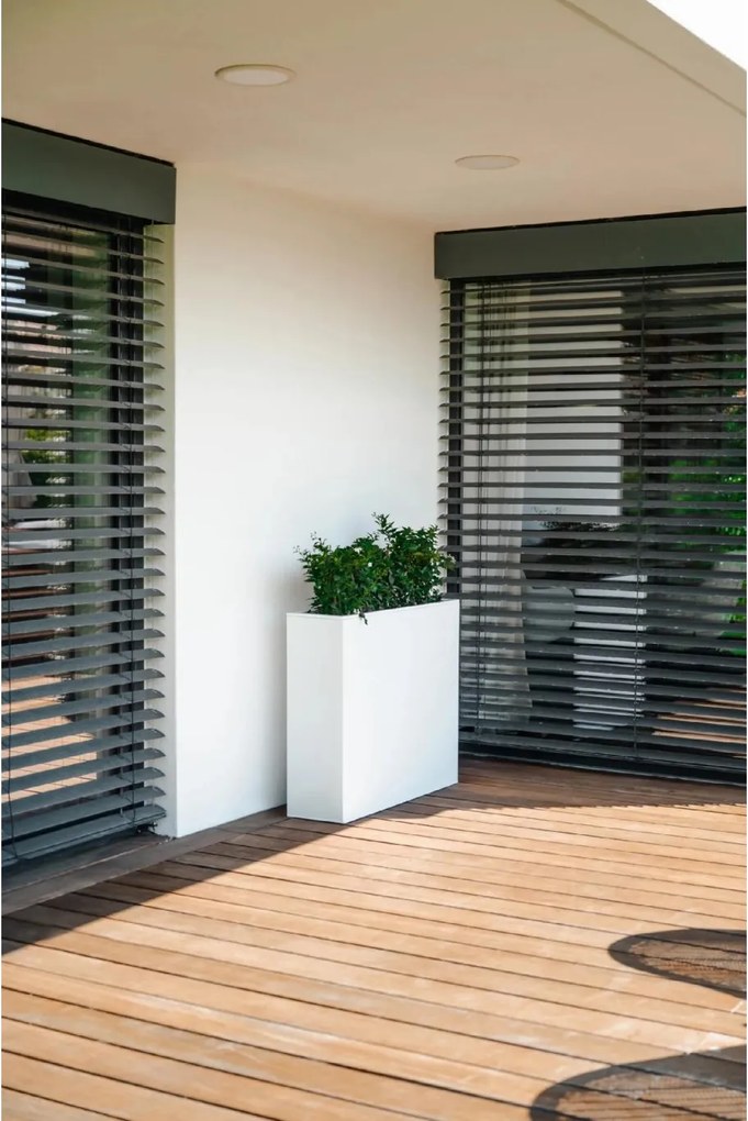 Kvetináč ELEMENTO, pozink, šírka 90 cm, biely