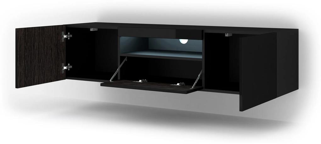 TV stolík/skrinka Aurora (čierny lesk). Vlastná spoľahlivá doprava až k Vám domov. 1057695