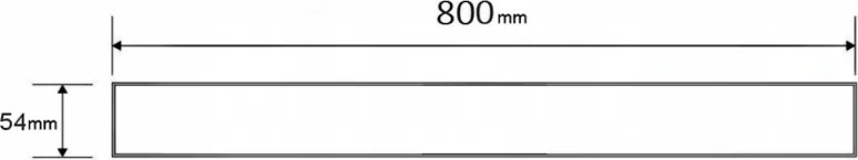 Mexen MGW kryt na nerezový žľab 80 cm, biele sklo, 1027080